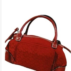 Relic Tapestry Purse Satchel Handbag is Rich Brown Vegan leather with 3 Coordina
